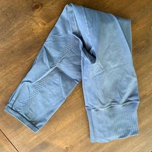 Free people Movement Good Karma High Rise Leggings 7/8 Sz M/L washed blue/grey